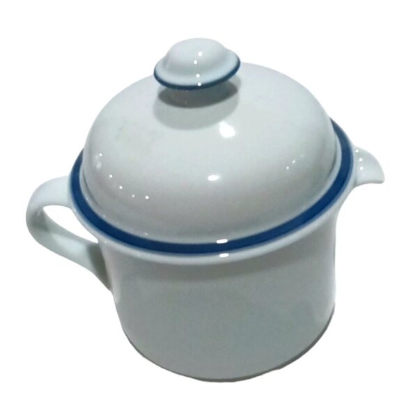 Dansk Bistro Christianshavn Blue Covered Creamer Ovenproof Stoneware - Picture 2 of 7